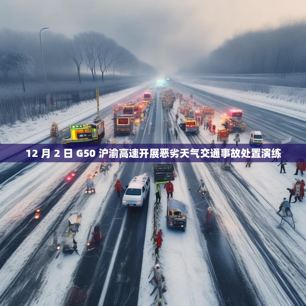 12 月 2 日 G50 沪渝高速开展恶劣天气交通事故处置演练