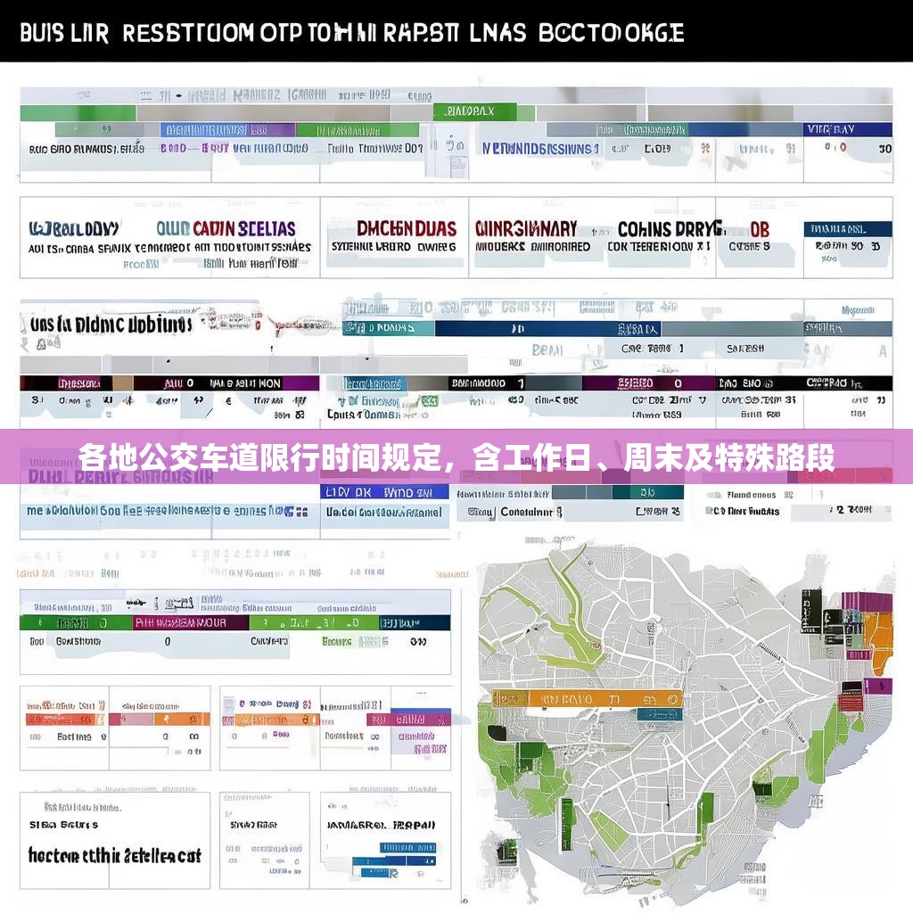 各地公交车道限行时间规定，含工作日、周末及特殊路段