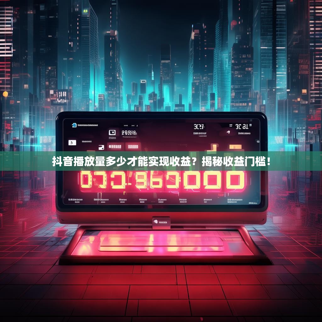 抖音播放量多少才能实现收益？揭秘收益门槛！