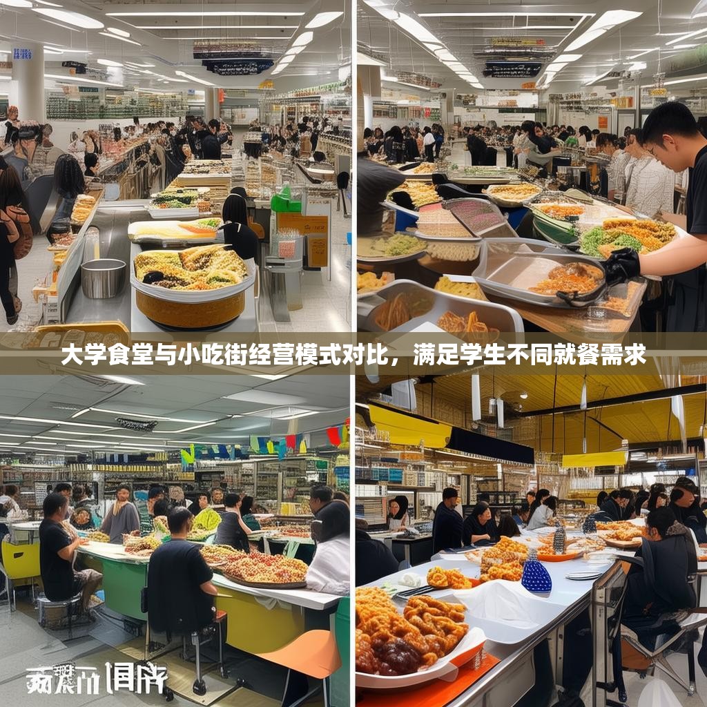 大学食堂与小吃街经营模式对比，满足学生不同就餐需求