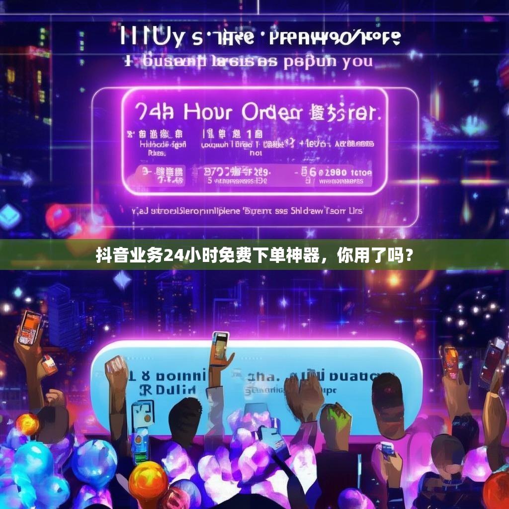 抖音业务24小时免费下单神器，你用了吗？