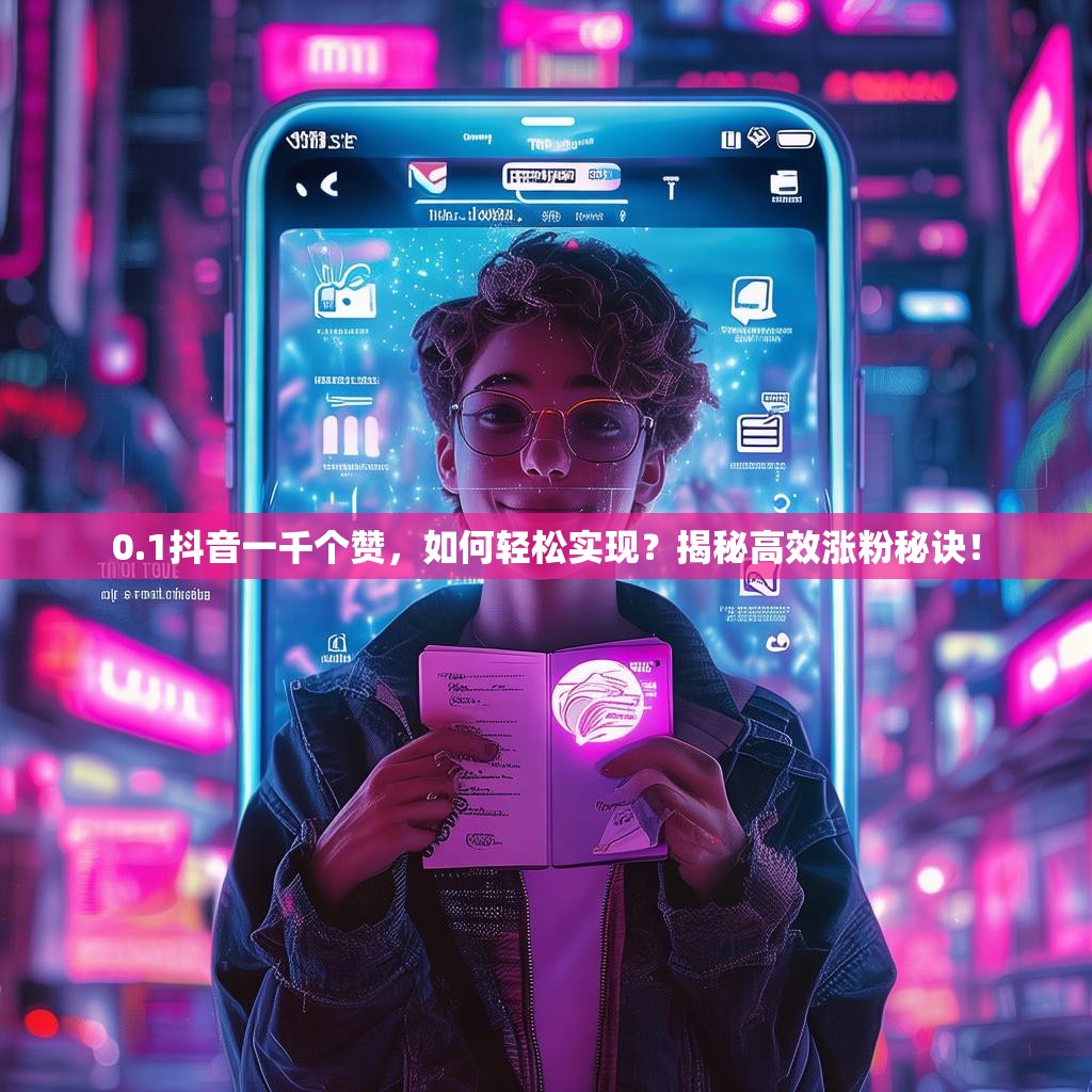 0.1抖音一千个赞，如何轻松实现？揭秘高效涨粉秘诀！
